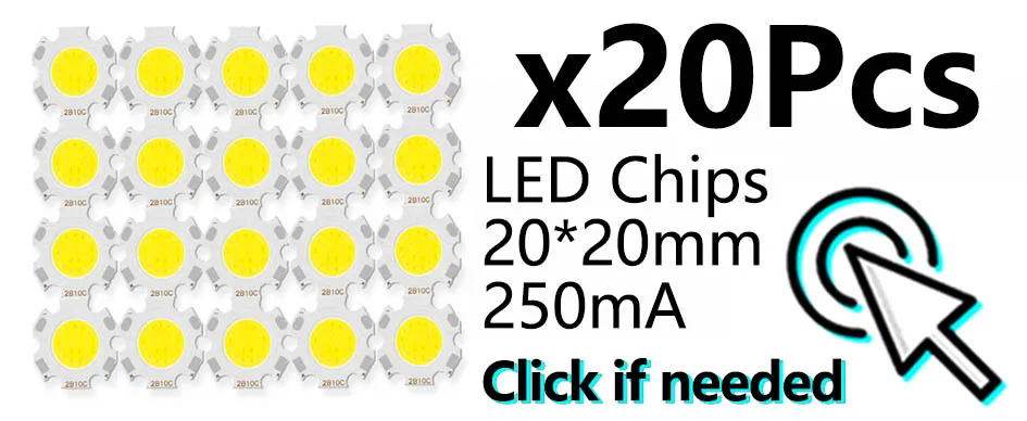 20 stücke LED COB Glühbirne 250mA 1313 3W 5W 7W 10W Warm Weiß Kalt weiß LED Quelle Chip Licht Lampe Scheinwerfer Downlight Lampen DIY – Detail 1