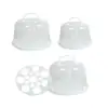 Cake Carrier with Lid and Handle Dustproof Round Cake Cover Portable Cake Box for Doughnuts Camping Desserts Cookies Dishes 2