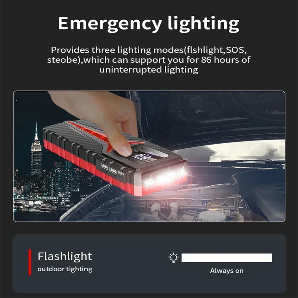 229800mAh 12V Starting For Car Battery Charger Starting Device Auto Jump Starter Emergency Power Bank Booster Articles For Cars