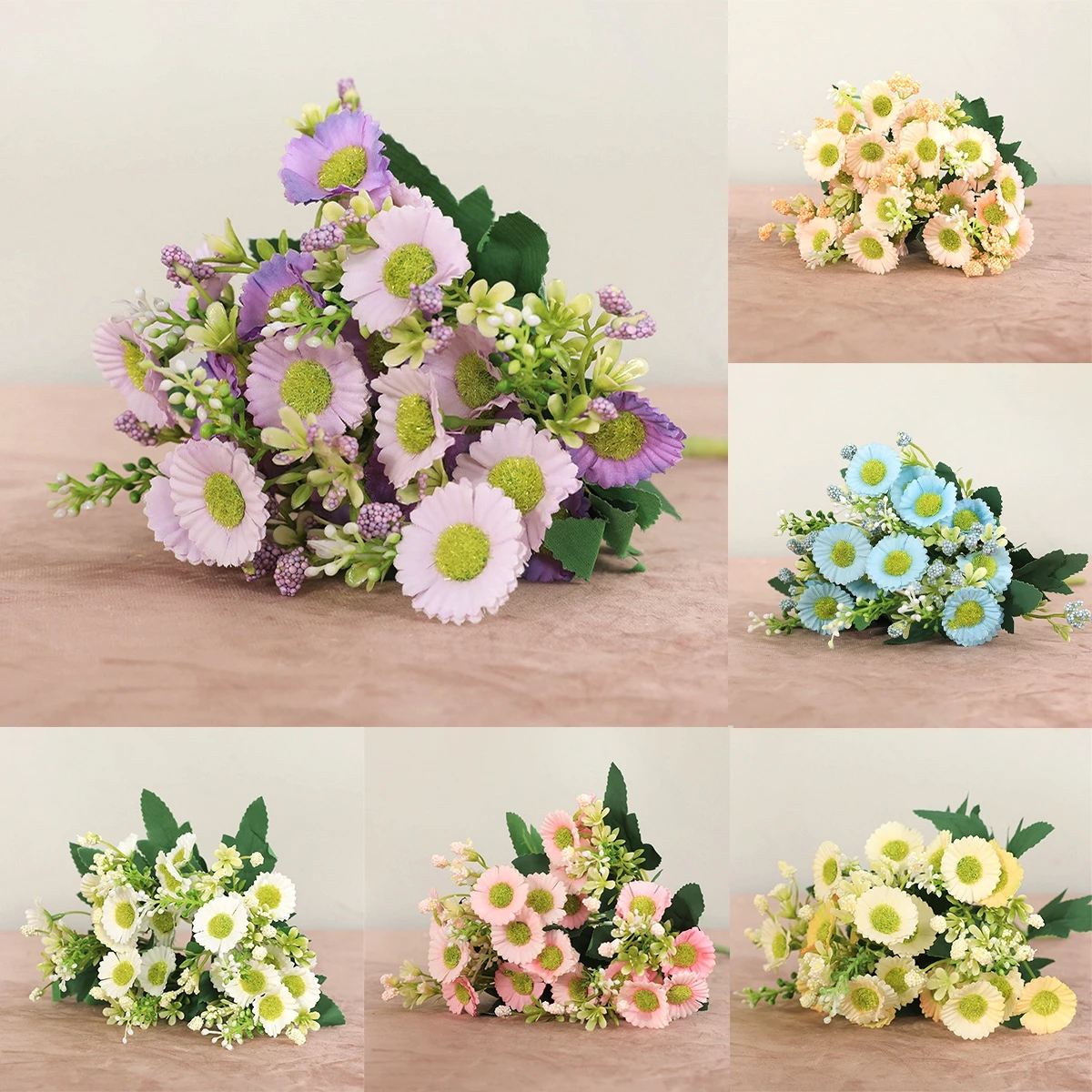 Daisy Flowers Artificial Decor  Artificial Chrysanthemum Daisy -  Artificial Flowers - Aliexpress