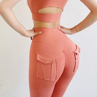 TRY TO BN Fitness Sports Set Women's Tracksuit 2 Piece Suit Yoga High Waist Leggings With Pocket Bra Workout Gym Outfit Clothes - Image 4