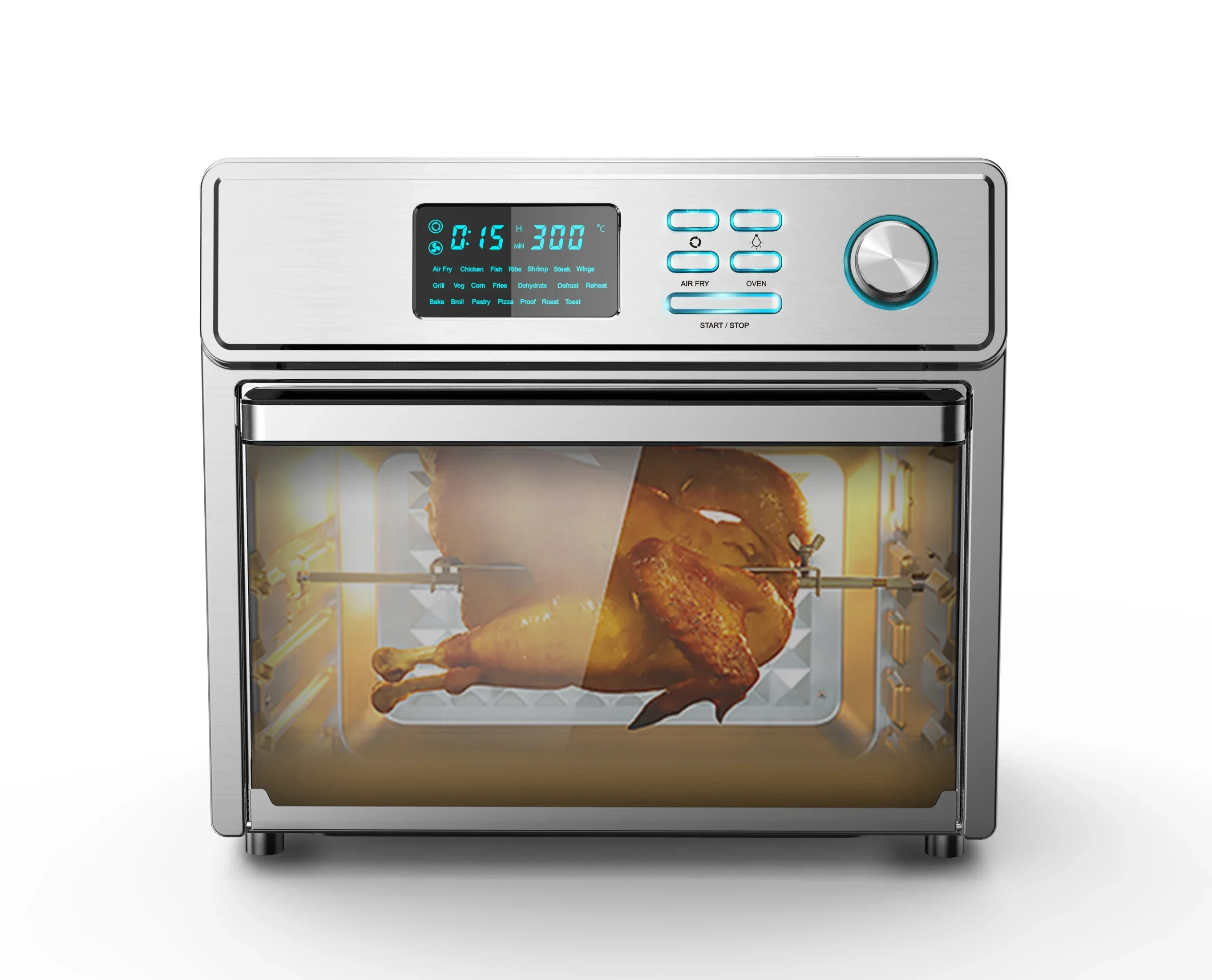 Factory 25 Qt 21-In-1 Multifunctional Home Appliances Stainless Steel Air Fryer Oven with Led Digital