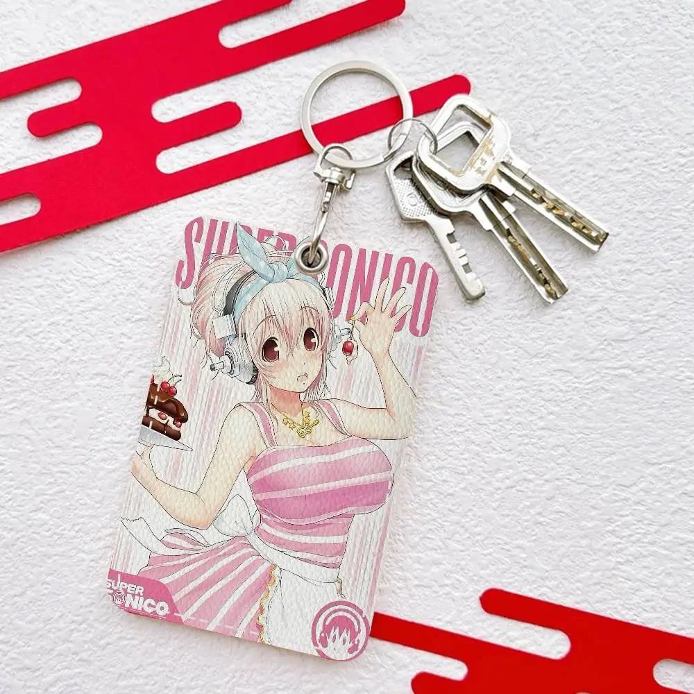 Super Sonico Anime Personalized Card Holder and Keychain