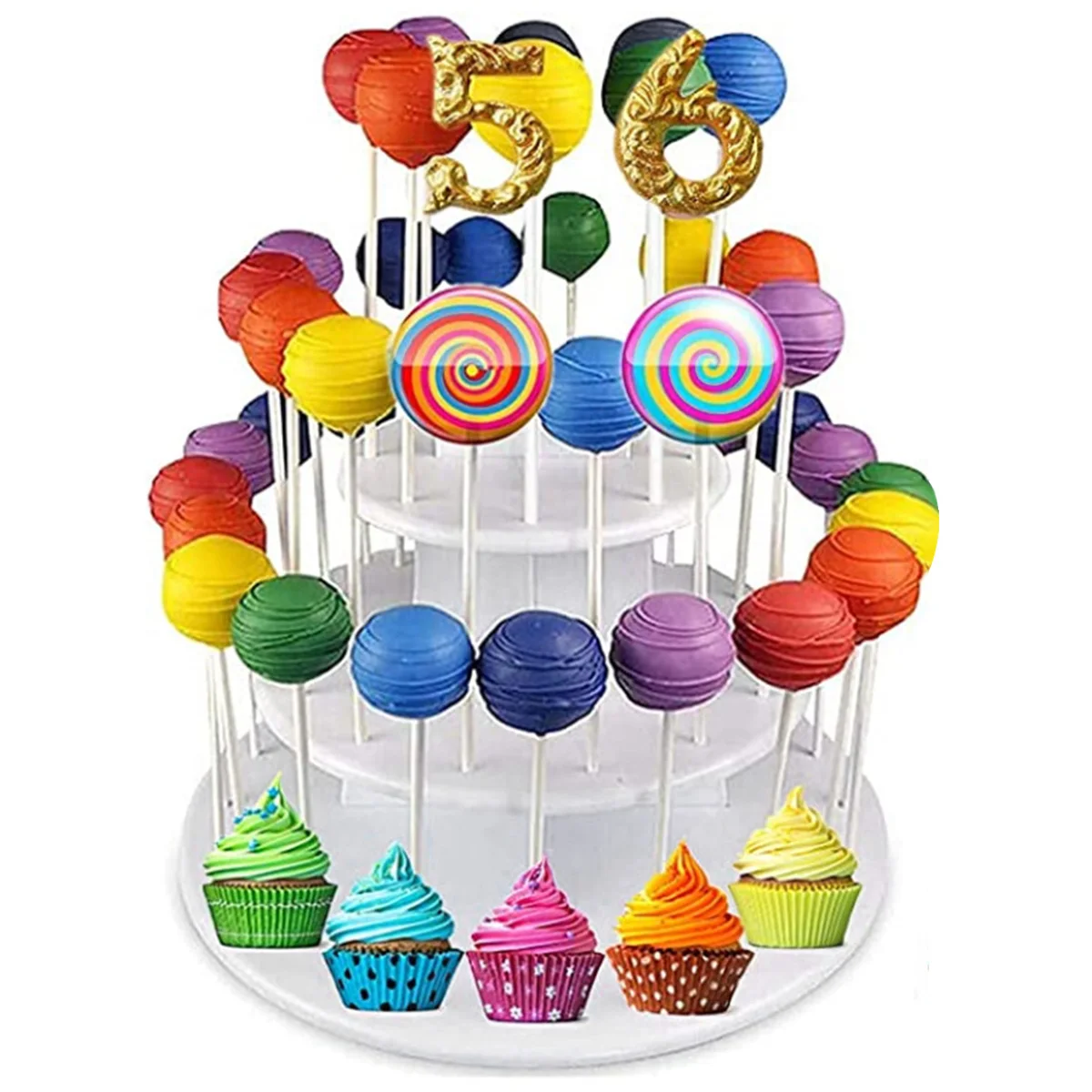 Cake Lollipop Holder Display Stand 42/20/21Holes Acrylic Holder Clear Durable Candy Holder for Wedding Party Candy Dessert Bar 3