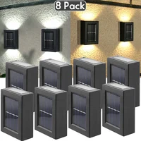 1 ~ 8 pièces mur lumière solaire étanche jardin lumière LED solaire pour éclairage extérieur lampadaire maison balcon porche cour décoration 1