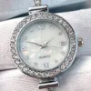 Women's Rhinestone Setting Watches Easy Read Round Rhinestone Quartz Wrist Watch for Outside Office Business Meeting 4