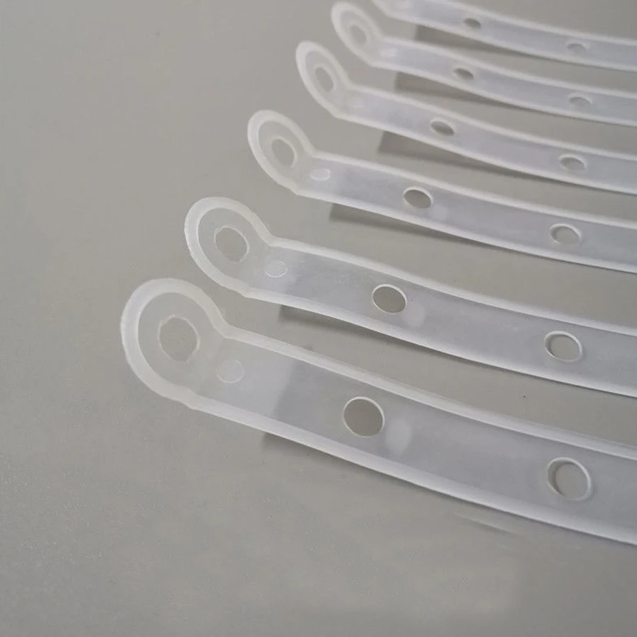Hanger Clothing Store Trouser Clip Connection Strip Plastic Transparent White Transparent Hanging Strip Convenient 10 pieces clothes hanger,trousers clip
