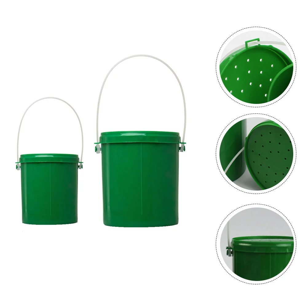 

Live Worm Box 2Pcs Bait Holder Storage Fishing Accessories Boxes Containers Breathable Earthworm Maggot Lures Bucket