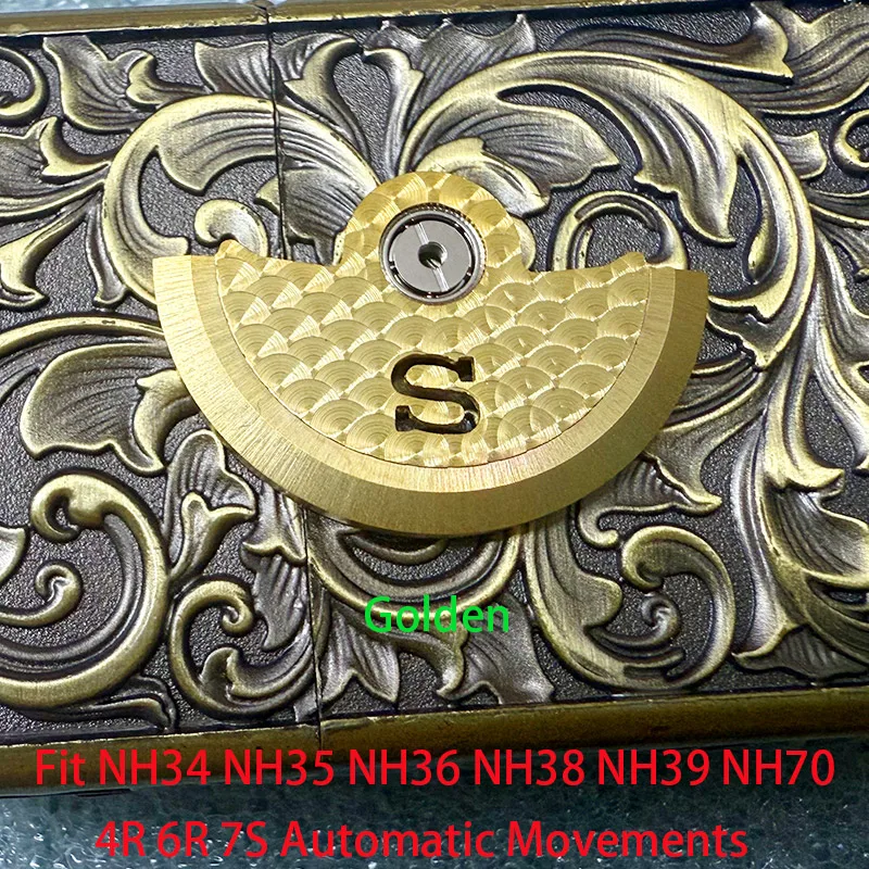 Customized Automatic Hammer Rose Gold Black Blue Silver Gold Watch Rotor Parts