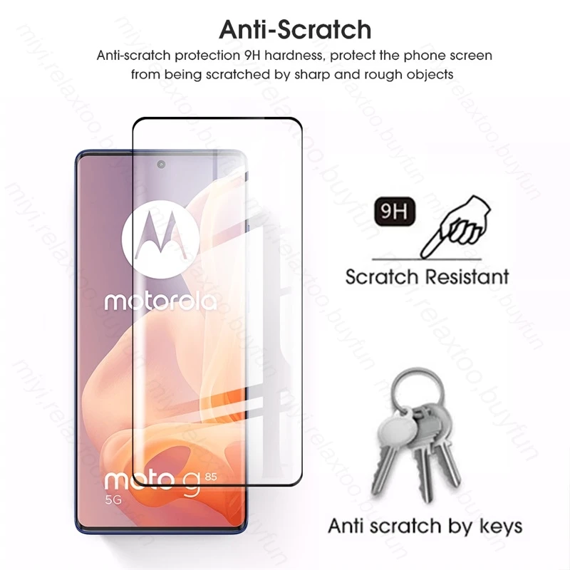 Full Glue Curved Tempered Glass Case For Motorola Moto G85 MotoG85 G 85 85G 5G XT2427-3 6.67" Screen Protector HD Film 999D screen protector,tempered glass