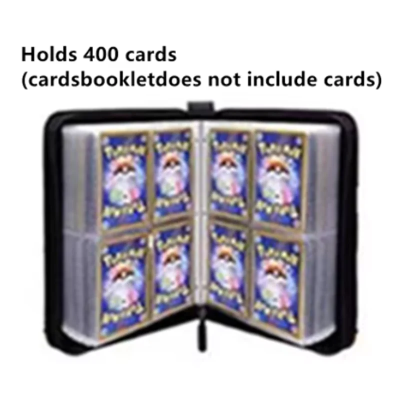 400/900장 축구 스타 호날두 메시 음바페 카드 앨범 북 폴더 4/9 TCG 카드 슬롯 컬렉션 지퍼 카드 바인더 홀더