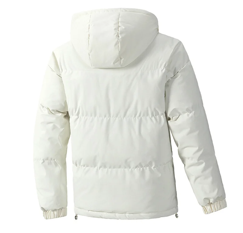 8XL Winter Men's Parkas Solid Premium Hooded Puffer Plus Size Loose Fit Coat Warm Padded Cotton Outerwear Thick Jacket
