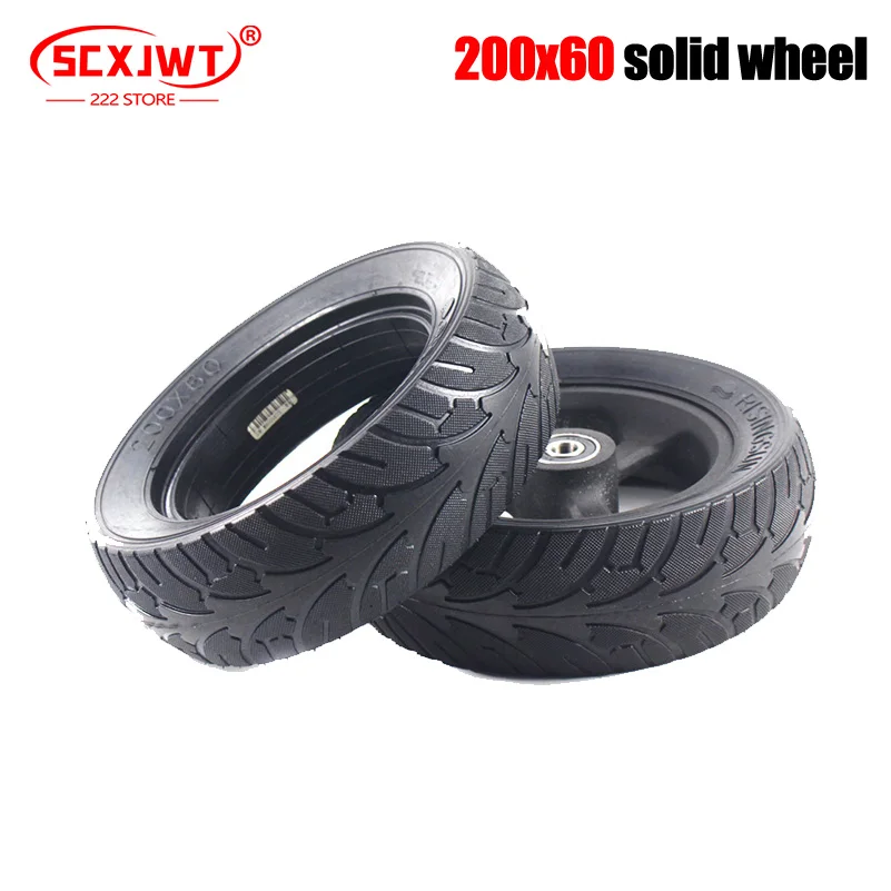 

Электрический скутер, автомобильное колесо с твердыми шинами для 8 дюймов 200X60, твердые шины, бесщеточный двигатель, непневматический скейтборд