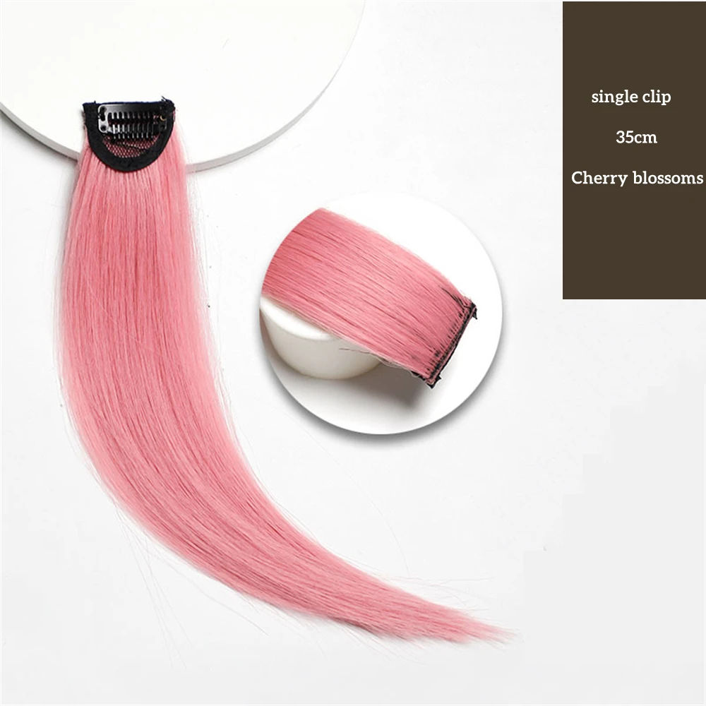 VaaJee Synthetic Clip Wigs Women Heat Resistant Straight Hair Extensions With Clips Multicolor Crochet Braid Hair For Teen Girls