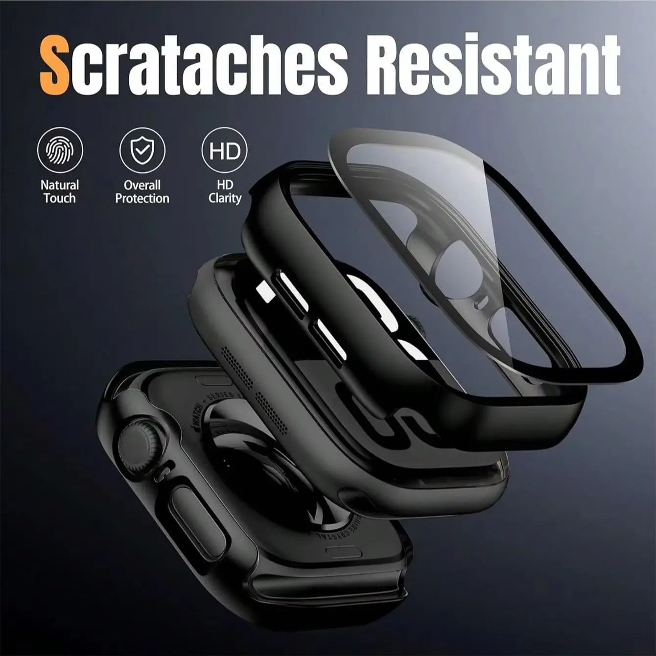Frosted Matte Frame with Glass Screen Protector - Drop-Proof Case