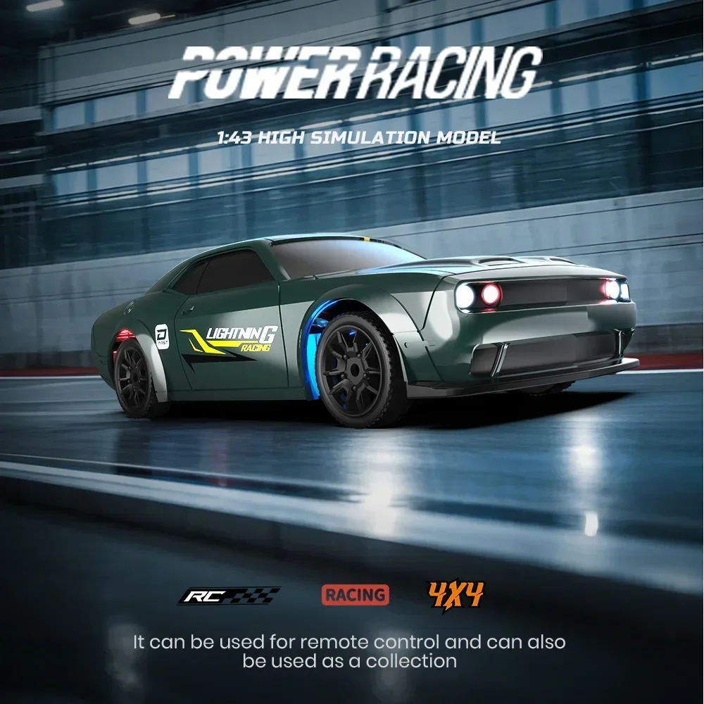 1/43 Rc Drift Car with Gyro Upgraded Ver 2.4G Remote Control Mini Drift Race Car 4Wd Radio Control Rc Toys Traffic Cones