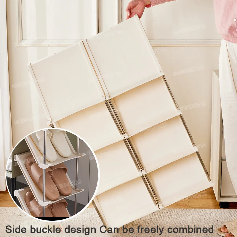 Multi-Layer Stackable Shoes Rack Space Saving Removable Shoerack Entry Door Shoes Organizer