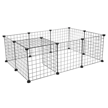 Pet Playpen, Small Animal Cage Indoor Portable Metal Wire Yard Fence for Small Animals, Rabbits Kennel Crate Fence Tent 4