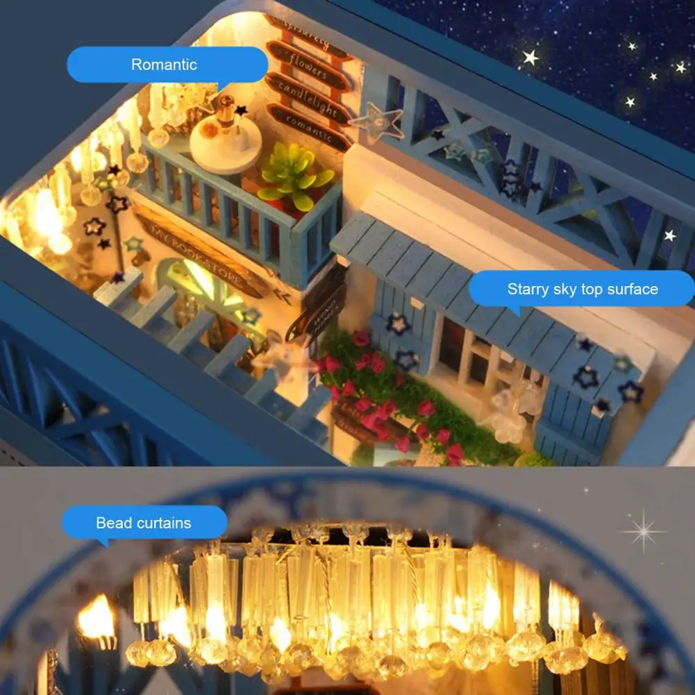 

Реалистичный миниатюрный домик, реалистичный кукольный домик, Декор, деревянная книжная полка, вставка, изысканный миниатюрный строительный комплект для взрослых