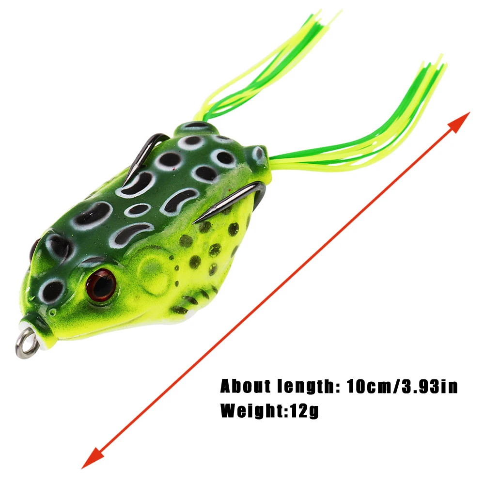 Sougayilang 1Pc 12G Frog Lure Soft Tube Bait Plastic Fishing Lure with  Fishing Hooks Topwater Ray Frog Artificial 3D Eyes Pesca - AliExpress