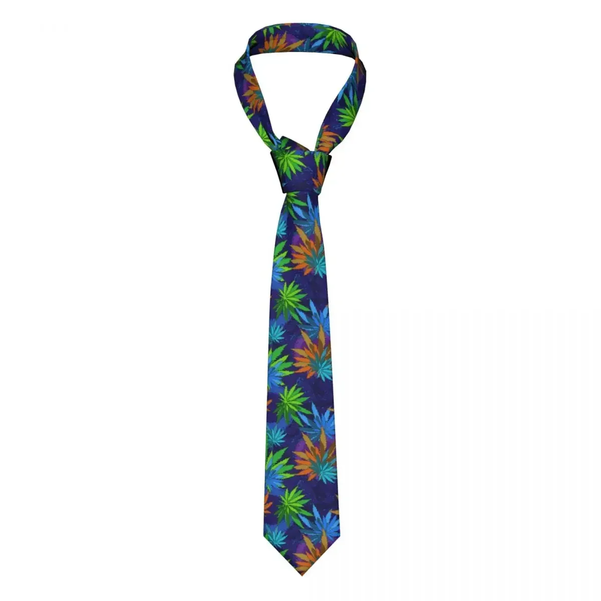 

Mens Tie Classic Skinny Monstera Leaves Background Neckties Narrow Collar Slim Casual Tie Accessories Gift