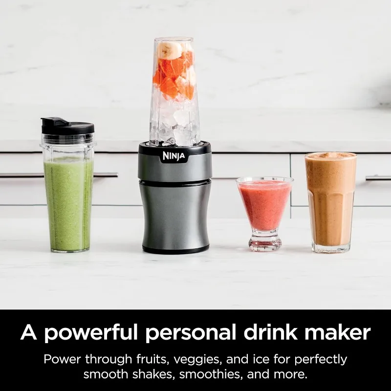Ninja BN300C, Personal Nutri-Blender With Ice-Crushing Technology, Black/Silver, 700W 3