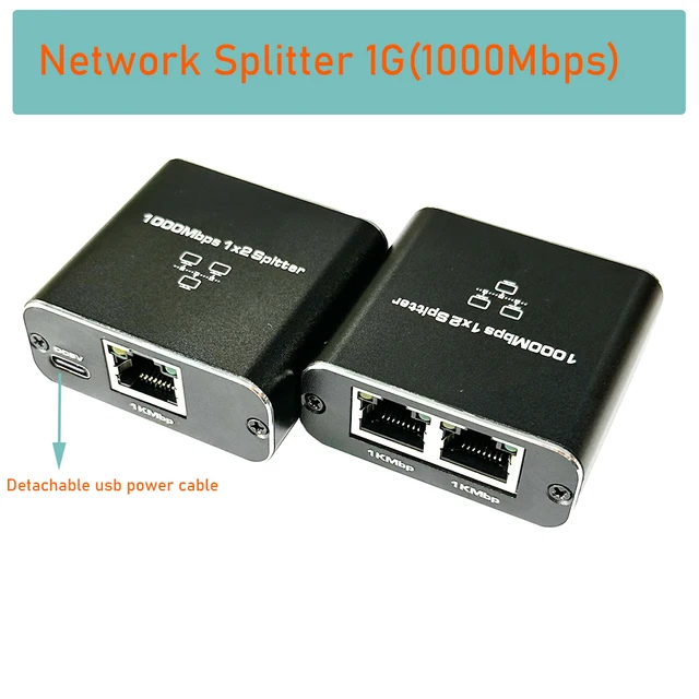 Adaptateur De Répartiteur De Réseau Ethernet RJ45 LAN Mâle 1 À 3 100 Mbps /  1000 Mbps Adaptateur De Distributeur De Réseau D'interface Lan Haut Débit