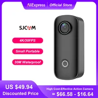 SJCAM C100 Plus Action Cam 4K Electronic Image Stabilization 2.4G WiFi 30M Waterproof With Case Sport Camera Black White 1