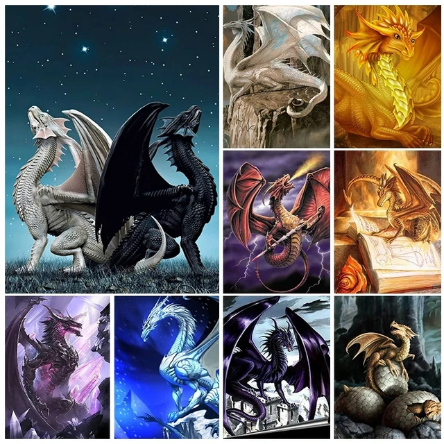 Diamond Art Painting Kits Dragon  5d Diamond Painting Dragon - Diamond  Mosaic - Aliexpress