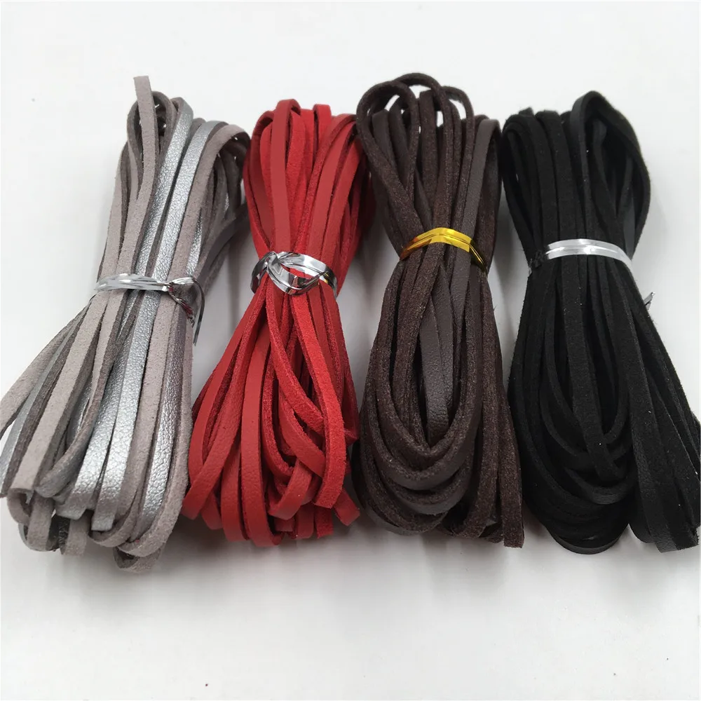 2.6MM Velvet Leather Suede Cord Braided Lace DIY Handmade Beading Bracelet Jewelry Making Flat String