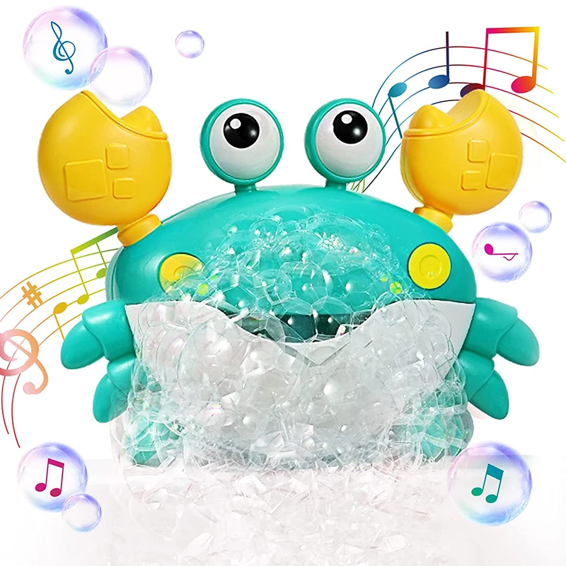 Bubble Bath Toys Crab Shaped Baby with Music Maker for Bathtub Baby Bath Toys Parent Child Toys Bubble Machine During Bath Time