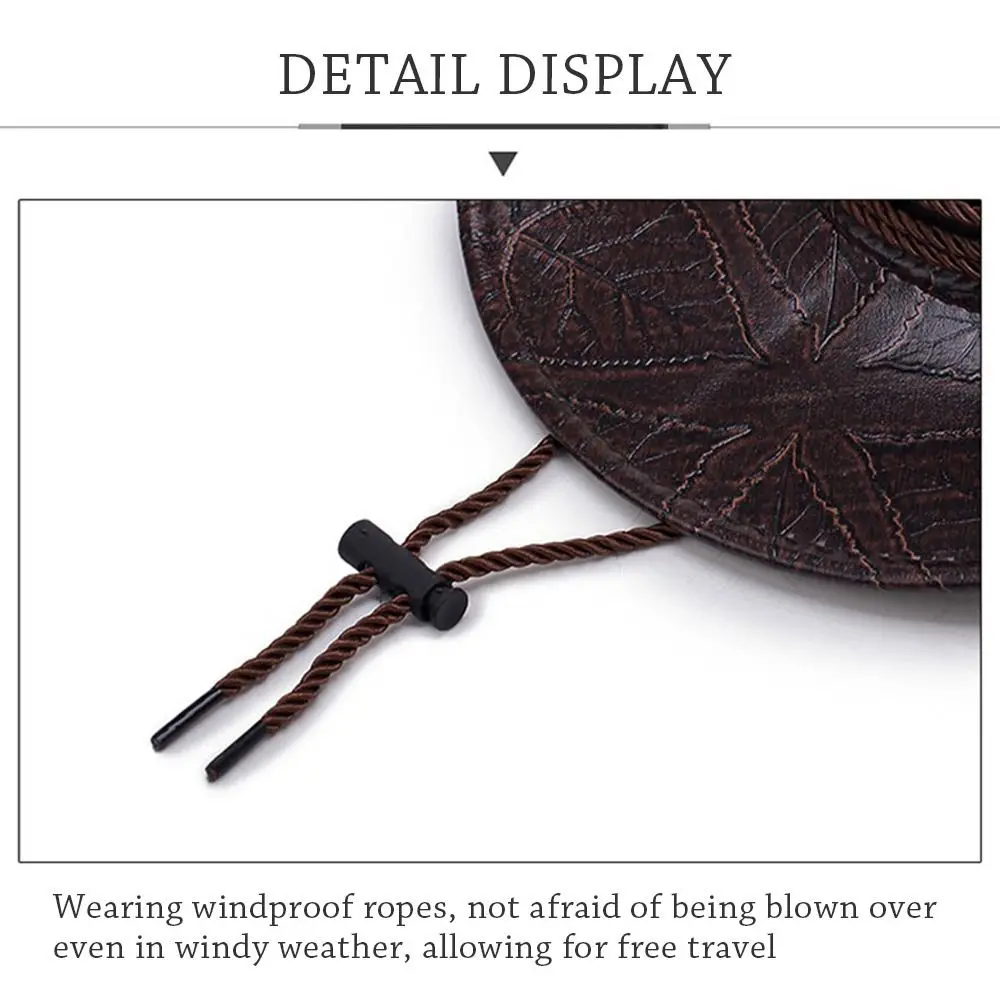 Cowboy Knight Hat Western Sun Hats Women Men Leather Caps Gentleman Jazz Vintage Cap Large Grassland Summer Autumn Visors