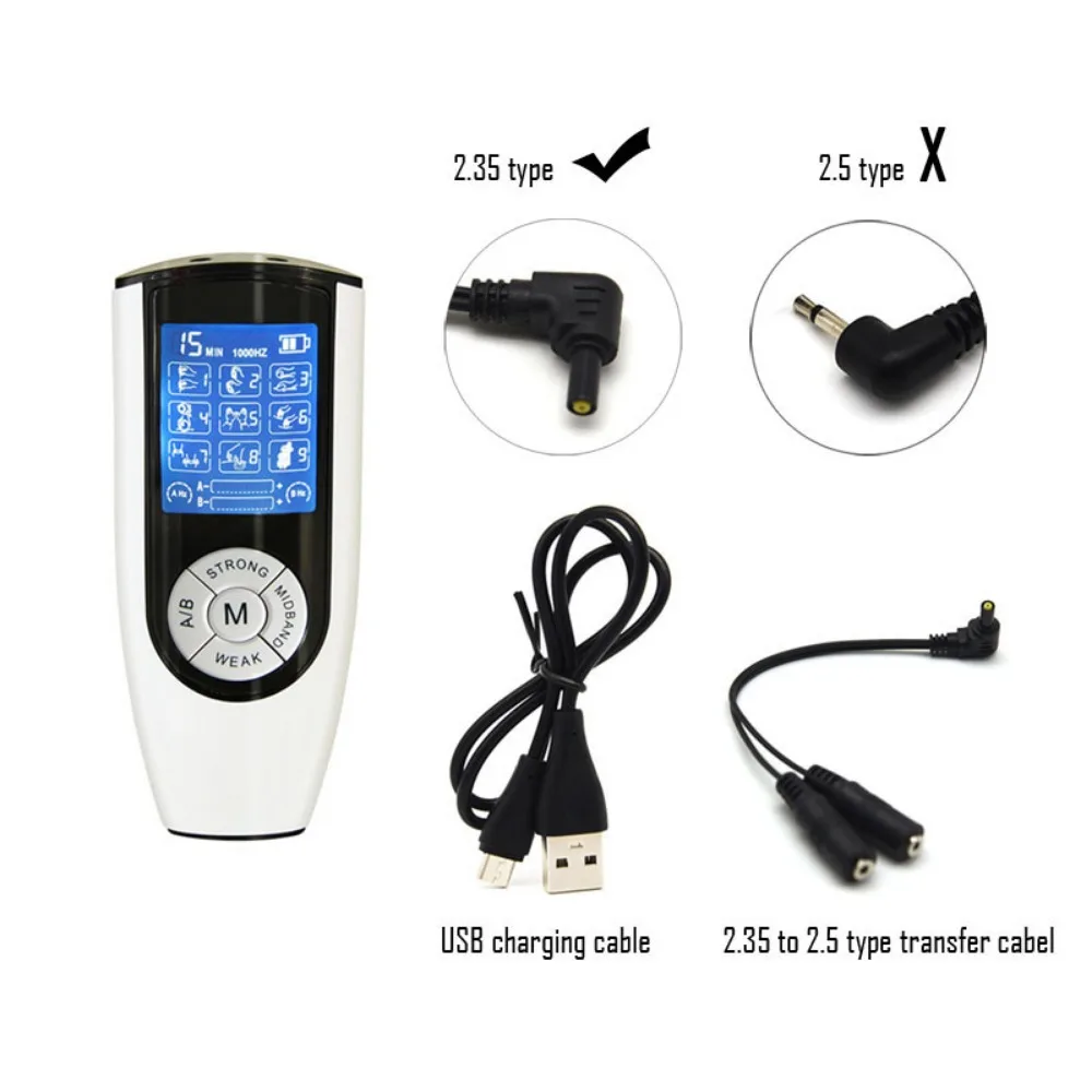 Electro Sex Toys Electric Shock Bdsm Cock Sheath Ball Stretcher Host Cable E-stim Penis Ring Glans Testicle Loops Massage