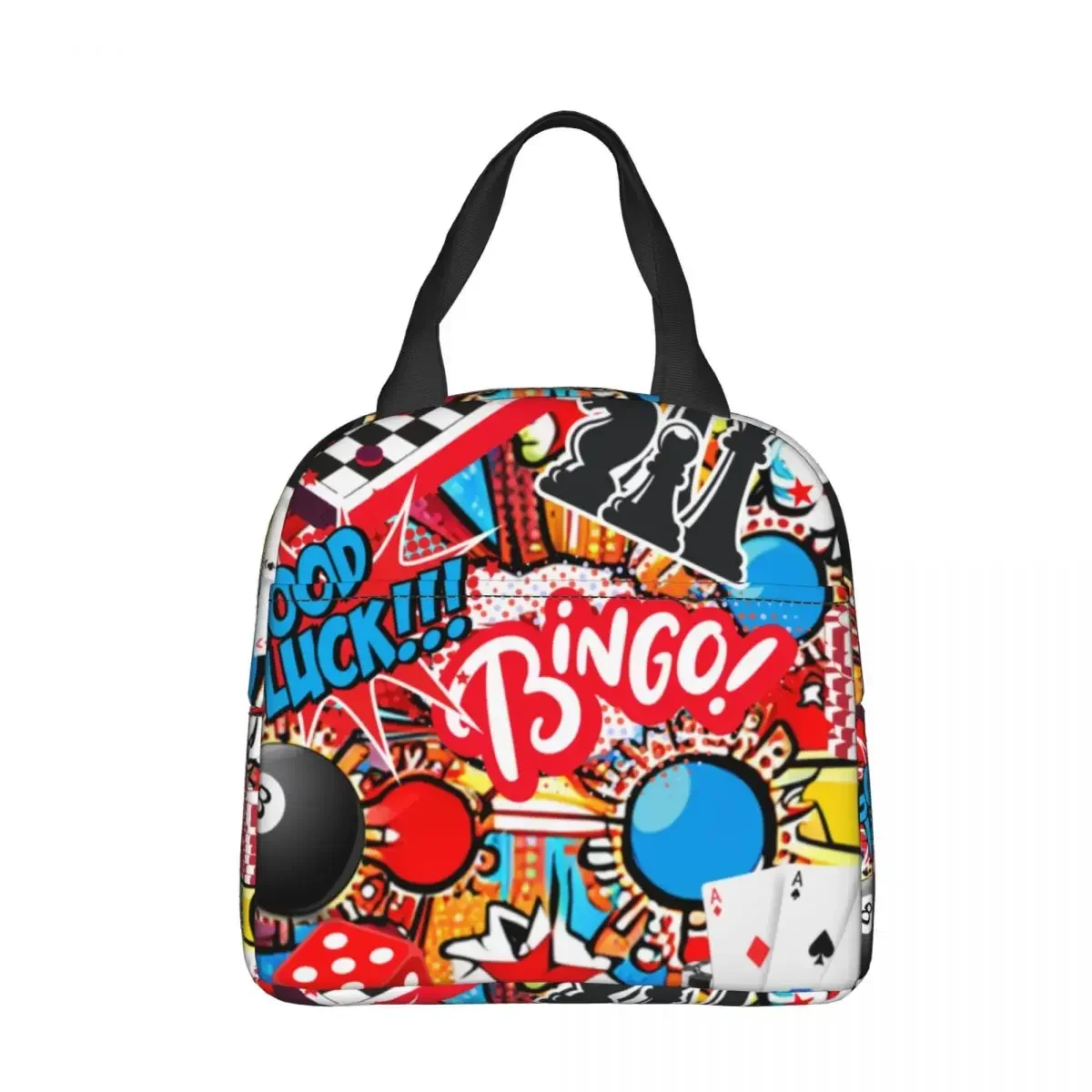 thumbnail image 1 of Bolsas térmicas para el almuerzo con diseño de bingo para la noche, recipiente portátil para comida de damas, bolsa térmica para el almuerzo, bolsa para el picnic escolar, bolsas para almacenar alimen, 1 of 5