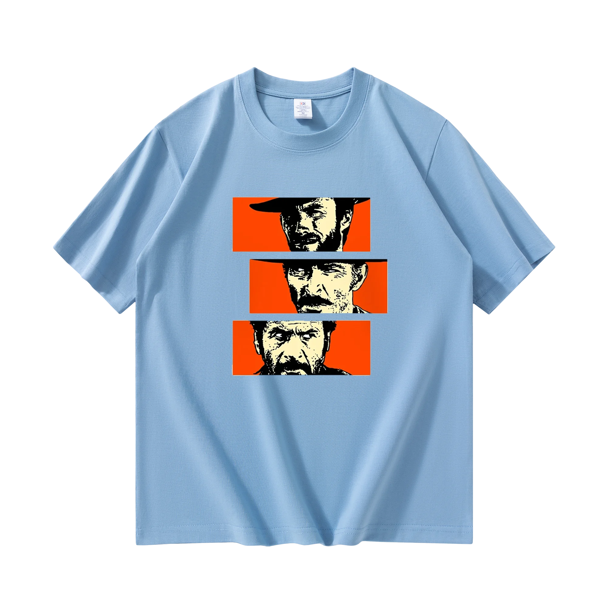 The Good the Bad and Ugly Blondie Angel Eyes Tuco Cowboy T Shirt Men Women Il buono brutto cattivo Übergroßes Baumwoll-T-Shirt_voghion.com