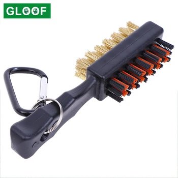 1 Pc Golf Club Brush Groove Cleaner Dual Sided Tools Portable Metal Lightweight Nylon Accessories for Iron Balls Shoes New Gift 1