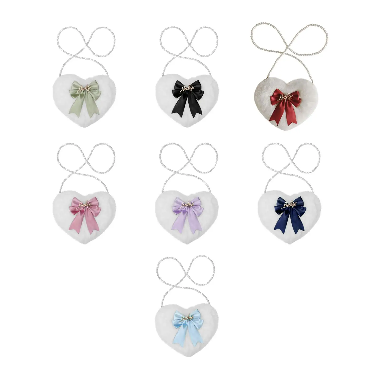 

heart Shaped Girls Plush Single Shoulder Bag Shopping Bag Stylish