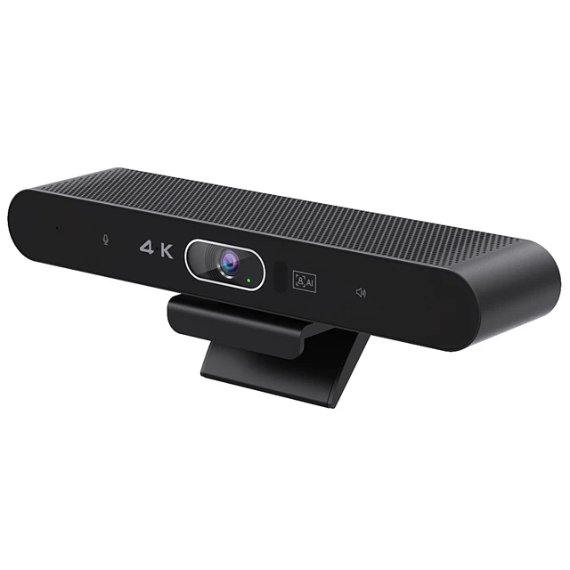 4K Camera USB Webcam HD Video Conference Camera w/ Microphone Speaker AI Face Tracking Auto Focus 360° Voice Pickup Plug & Play