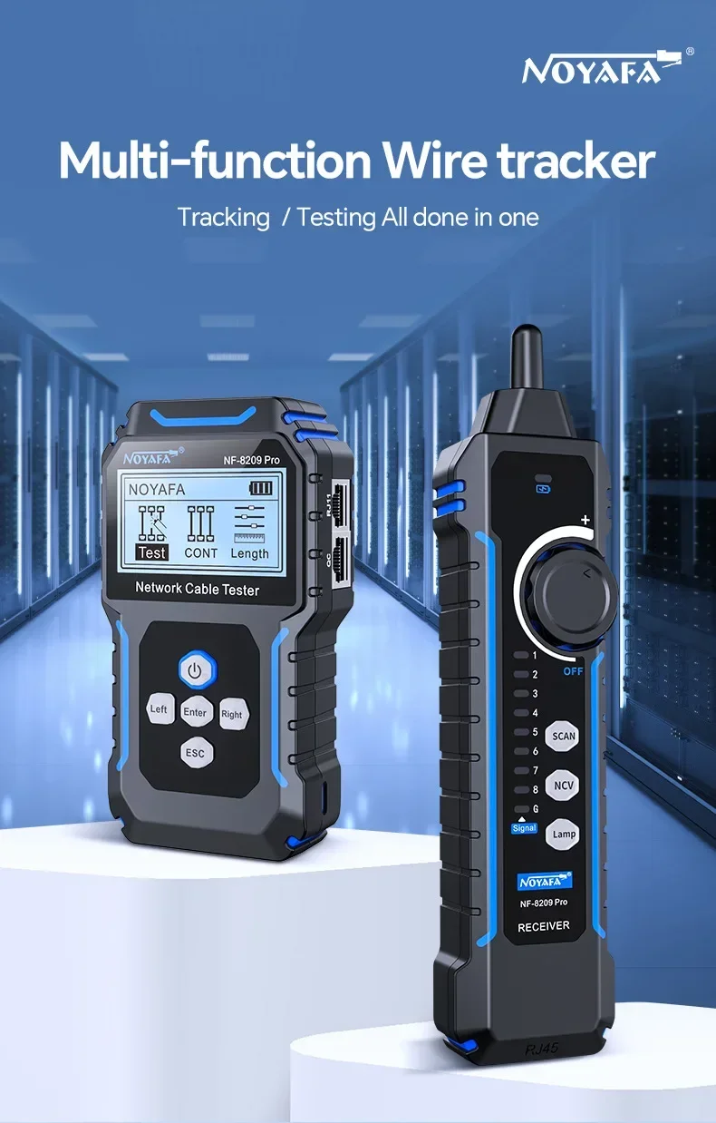 NOYAFA NF-8209Pro Network cable locator length measurement PoE tester break shor