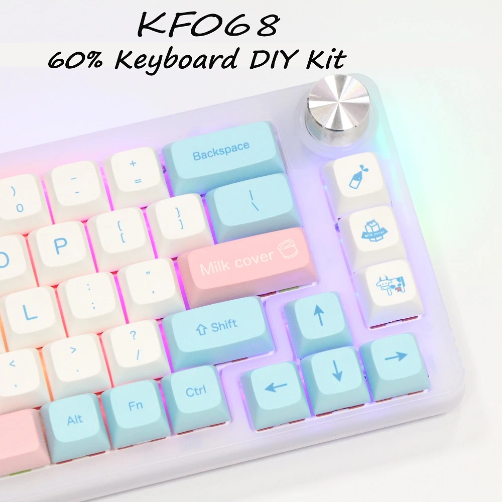Kf068 Tm680 Mechanical Keyboard Kit Hot Swap Customized Knob 68keys 60 Rgb Wireless Bluetooth