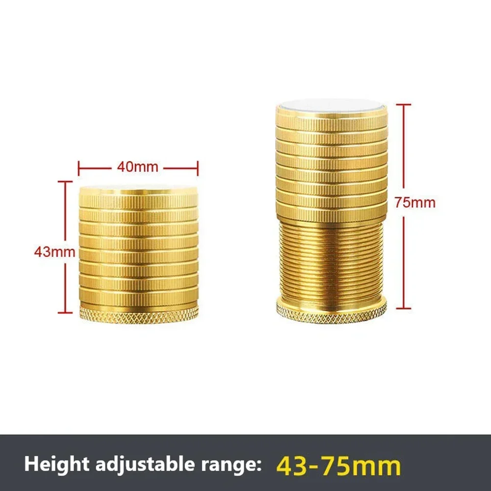 Adjustable Aluminum Alloy Bed Risers with Silicone Base - Furniture Hardware Accessories (Set of 1-16 Pieces)
