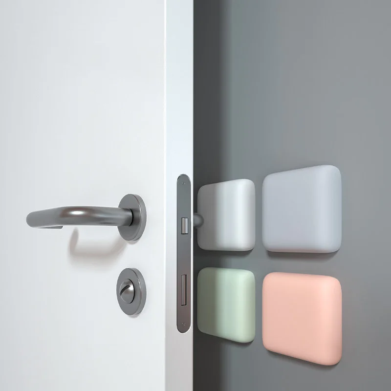 1Pc door stopper Home anti-collision wall sticker thickening silicone handle door lock wall mute protective shockproof crash pad