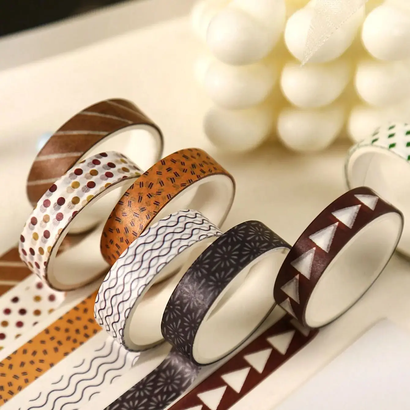 Minimalist Solid Color Washi Tape Set - Decorative Craft Tape for Journaling, Scrapbooking, and Gifts