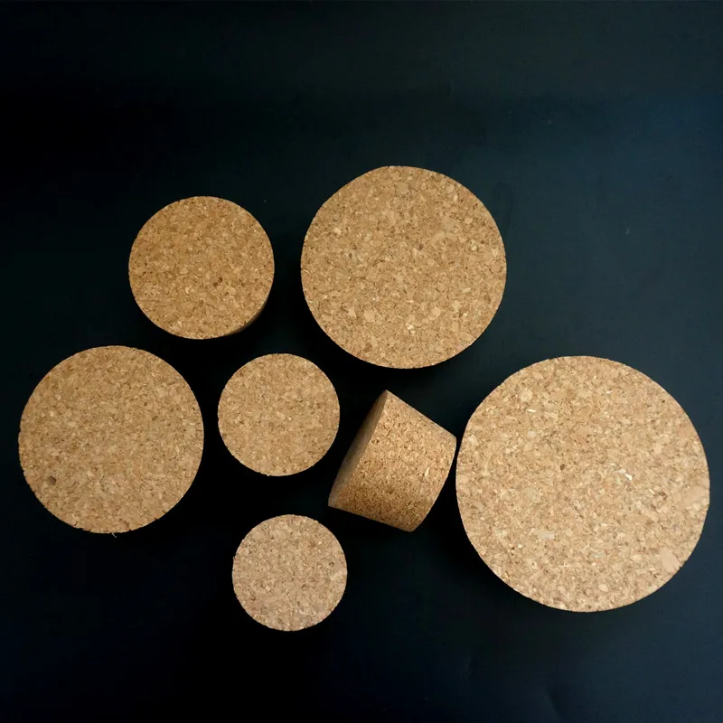 Lab Bottle Stopper 2Pcs/Lot Lab Big Size Wood Cork Cap Thermos Bottle Stopper Essential Oil Pudding Glass Bottle Lid