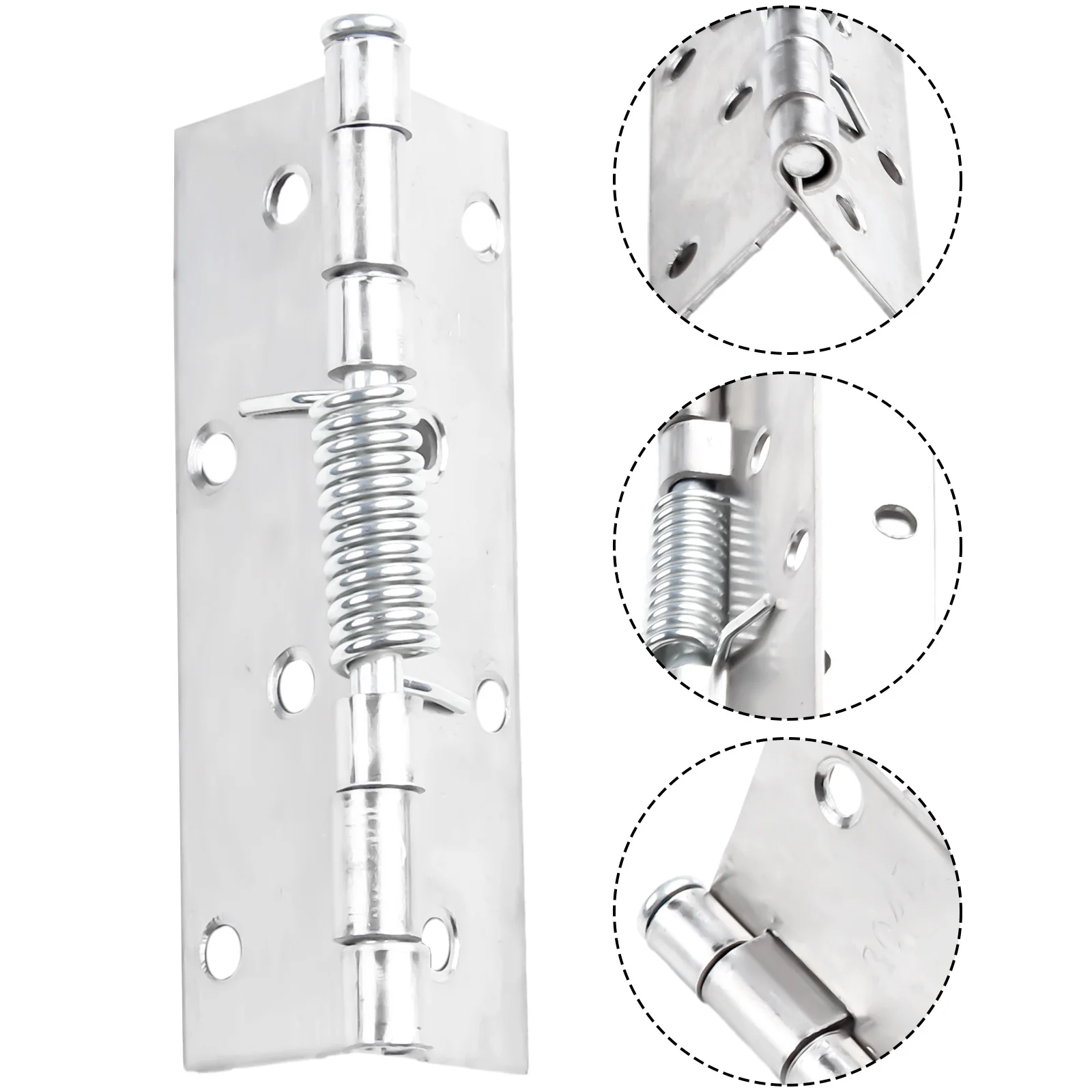Self Closing Spring Door Hinge Stainless Steel Hinges 2pcs for Cabinets
