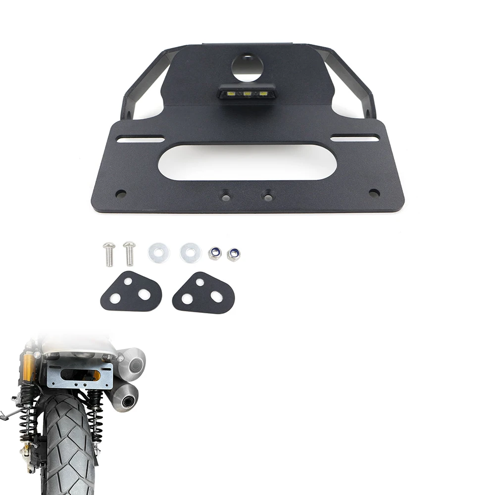 Motocicleta traseira cauda Tidy Fender Eliminator Kit, titular da placa de matrícula, suporte apto para Triumph Scrambler 1200 XE XC 2019-2024