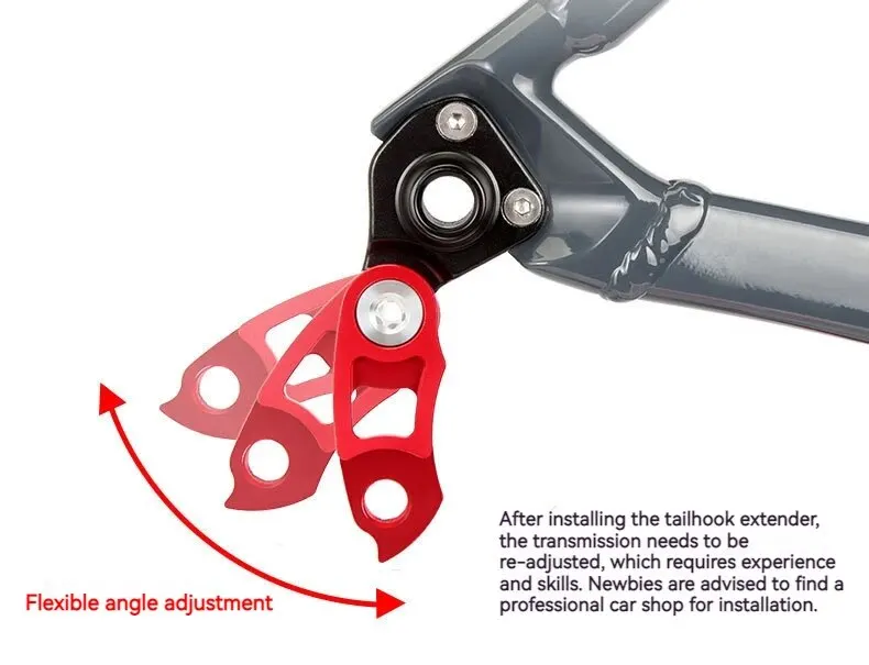 ENLEE MTB Fahrrad Rennrad Schaltwerk Aufhänger Verlängerung Extender Rahmen Getriebe Schwanz Haken Extender Für Große Zahn Schwungrad – Detail 3