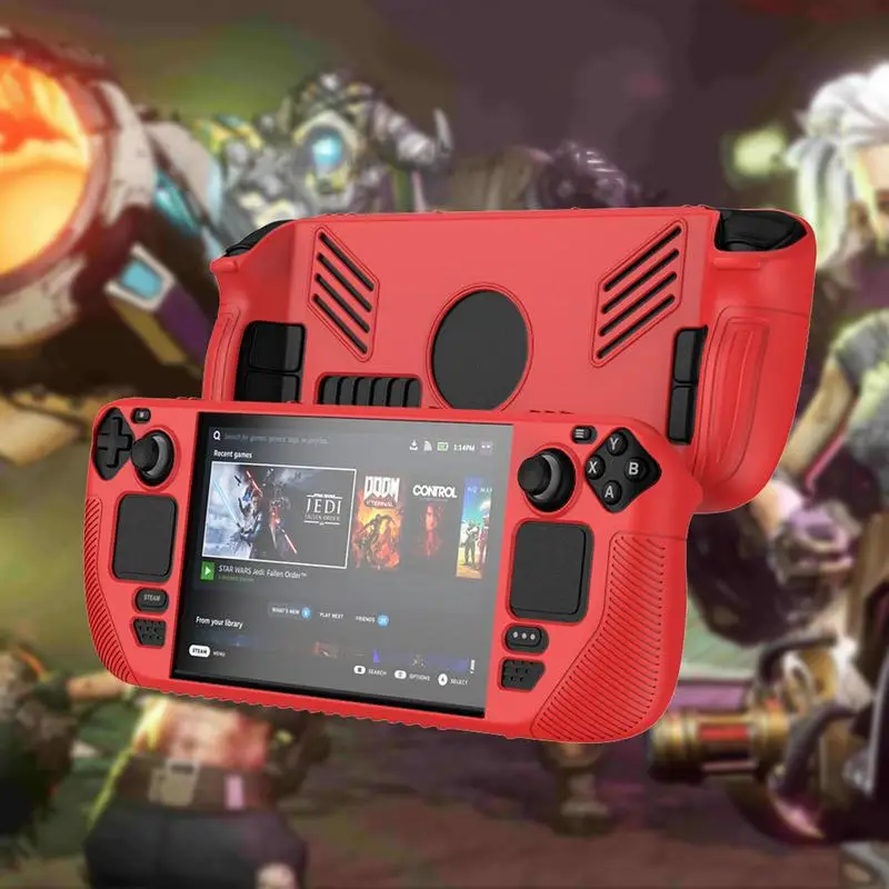 Silicone Case Shell For Steam-Deck Anti-Slip Protective Game Console Case Comprehensive Protection For Steamdeck Accessories