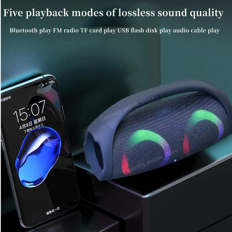 Portable 100W Bluetooth Speaker RGB Colorful Light Wireless Subwoofer 360 Stereo Surround TWS FM Boombox bluetooth speaker