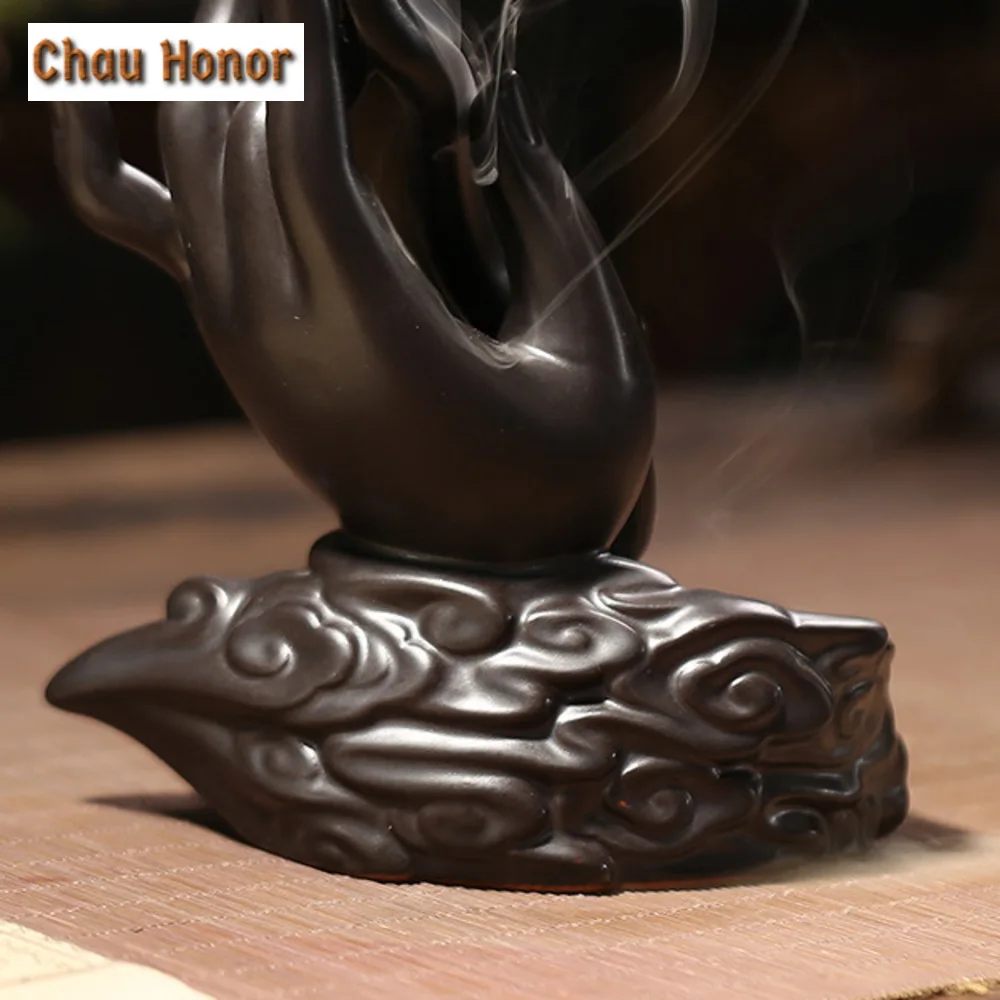 Creative Buddha's Hand Backflow Incense Holder Handmade Mist Smoking Steamers Scented Aromatic Candles Teaware Accessories Craft